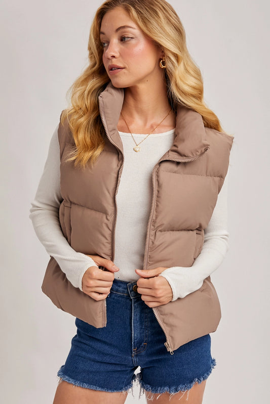 Mocha Mousse Puffer Vest