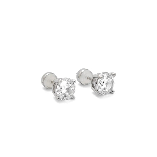 Silver Solitaire Studs