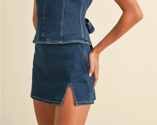 Sweet Caroline Denim Skirt