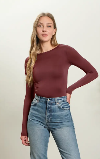 Essential Long Sleeve - Maroon