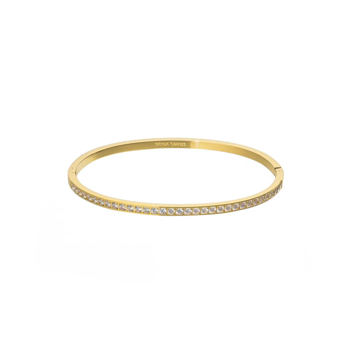 Gold Lined Tennis Bangle