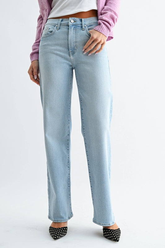 Light Wash Loose Straight Denim