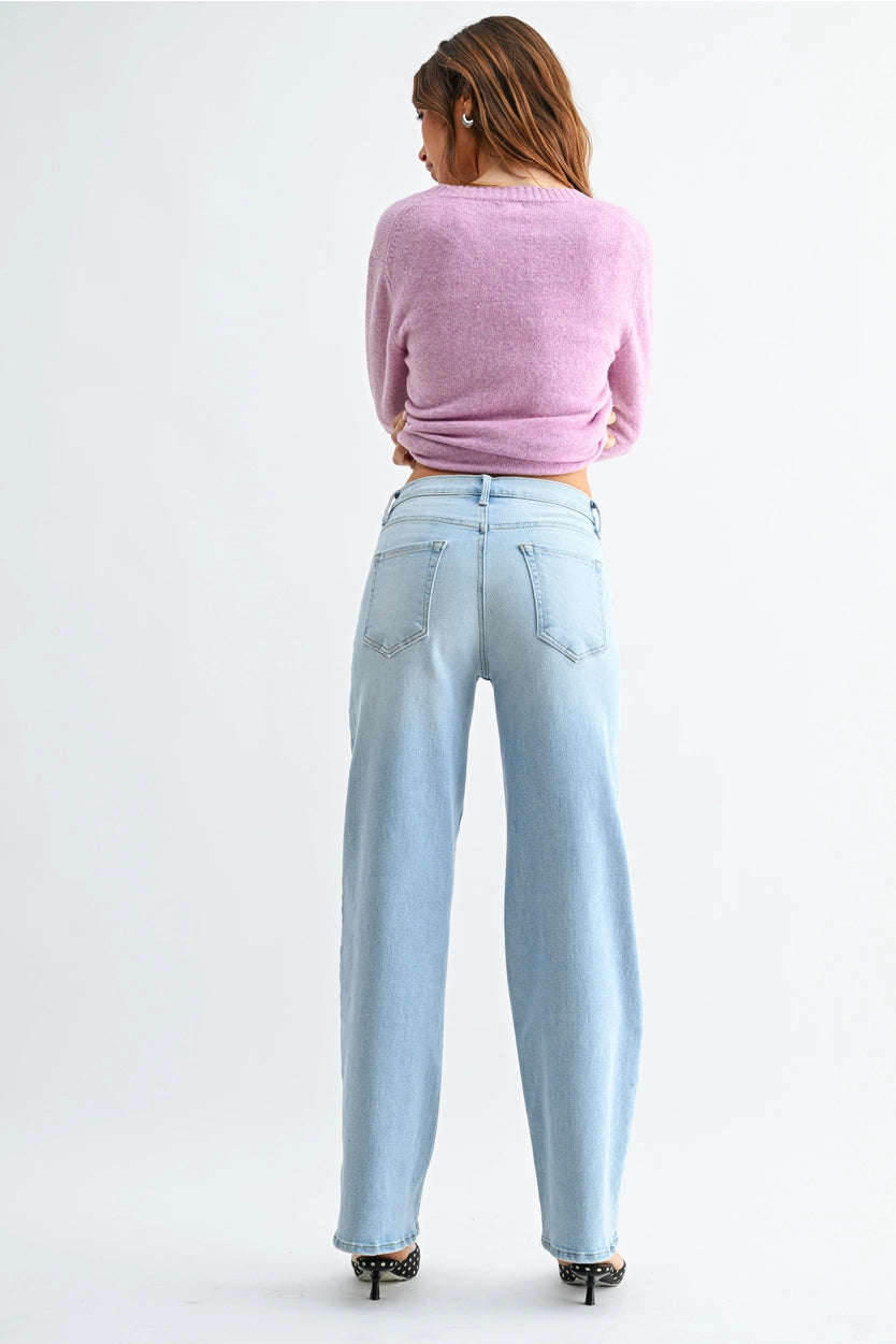 Light Wash Loose Straight Denim