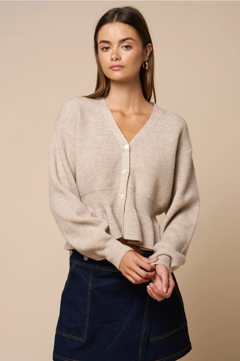 Pretty Peplum Cardigan