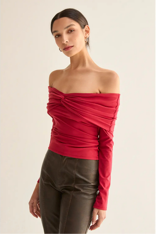 Rose Off The Shoulder Top